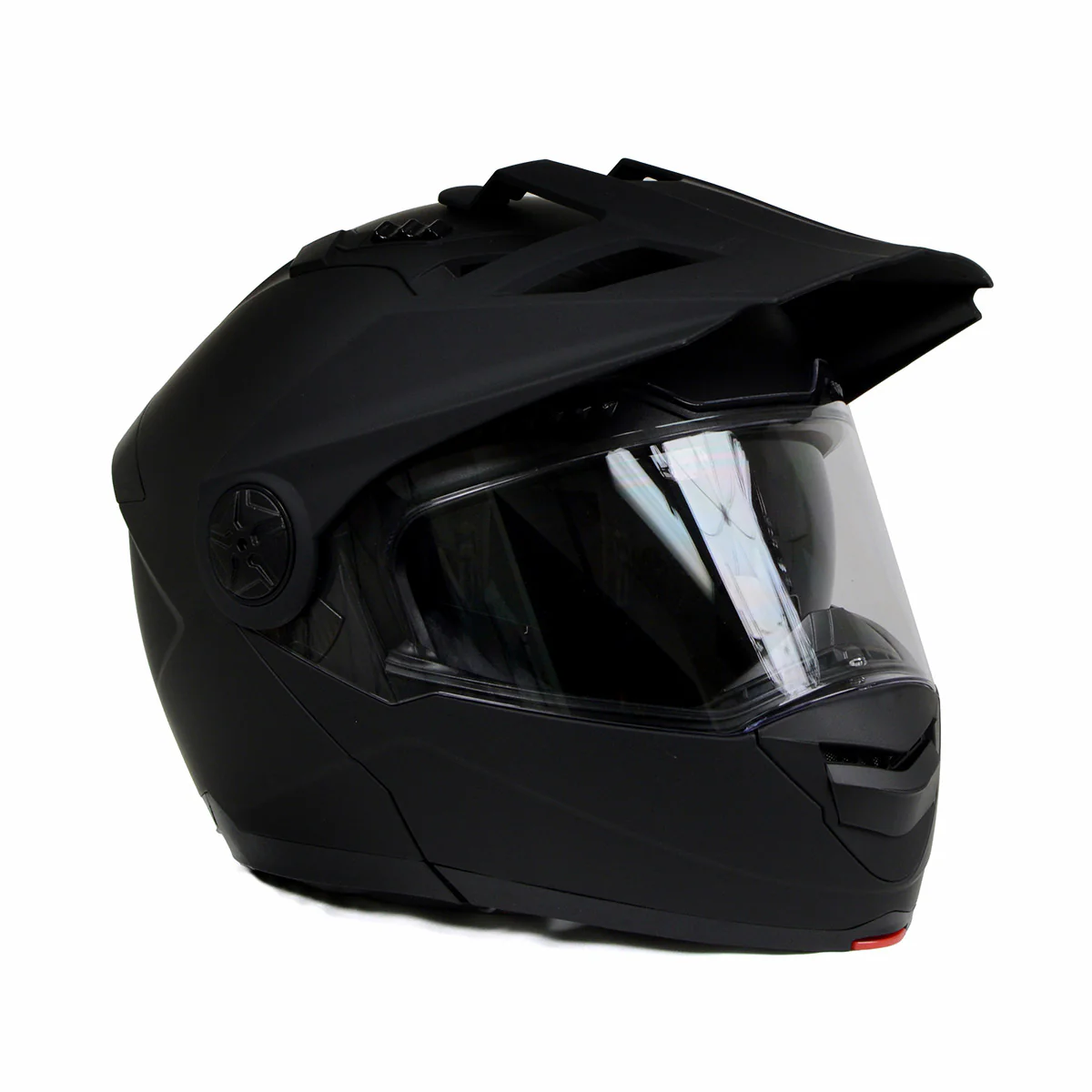 Milwaukee Helmets MPH9820DOT Flat Black Ominous Dual Sport Advanced Motorcycle Modular Helmet Biker - Image 8