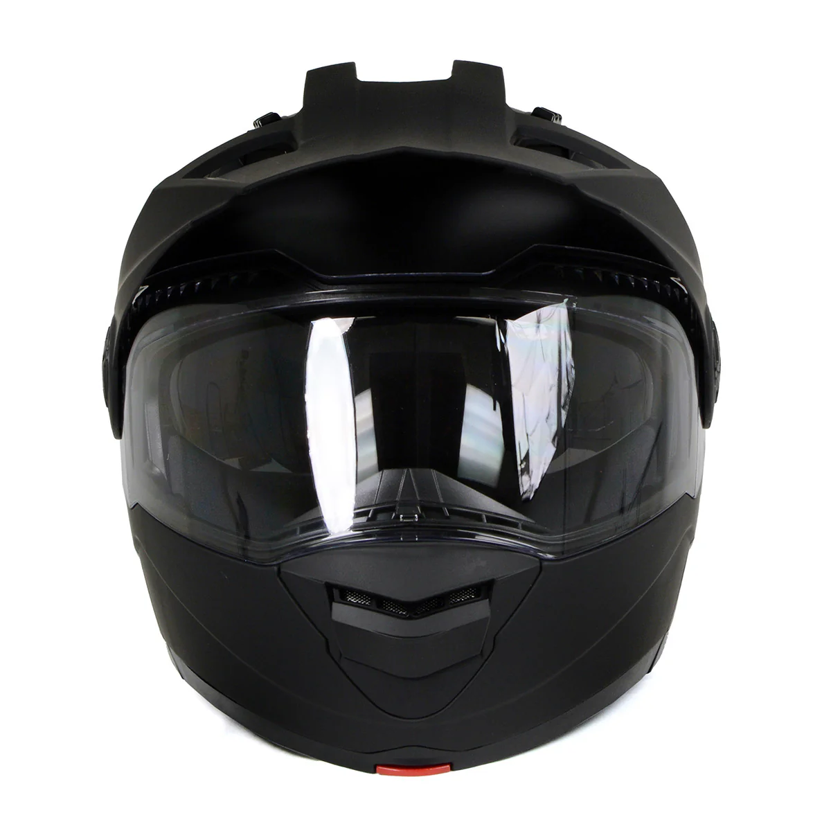 Milwaukee Helmets MPH9820DOT Flat Black Ominous Dual Sport Advanced Motorcycle Modular Helmet Biker - Image 9
