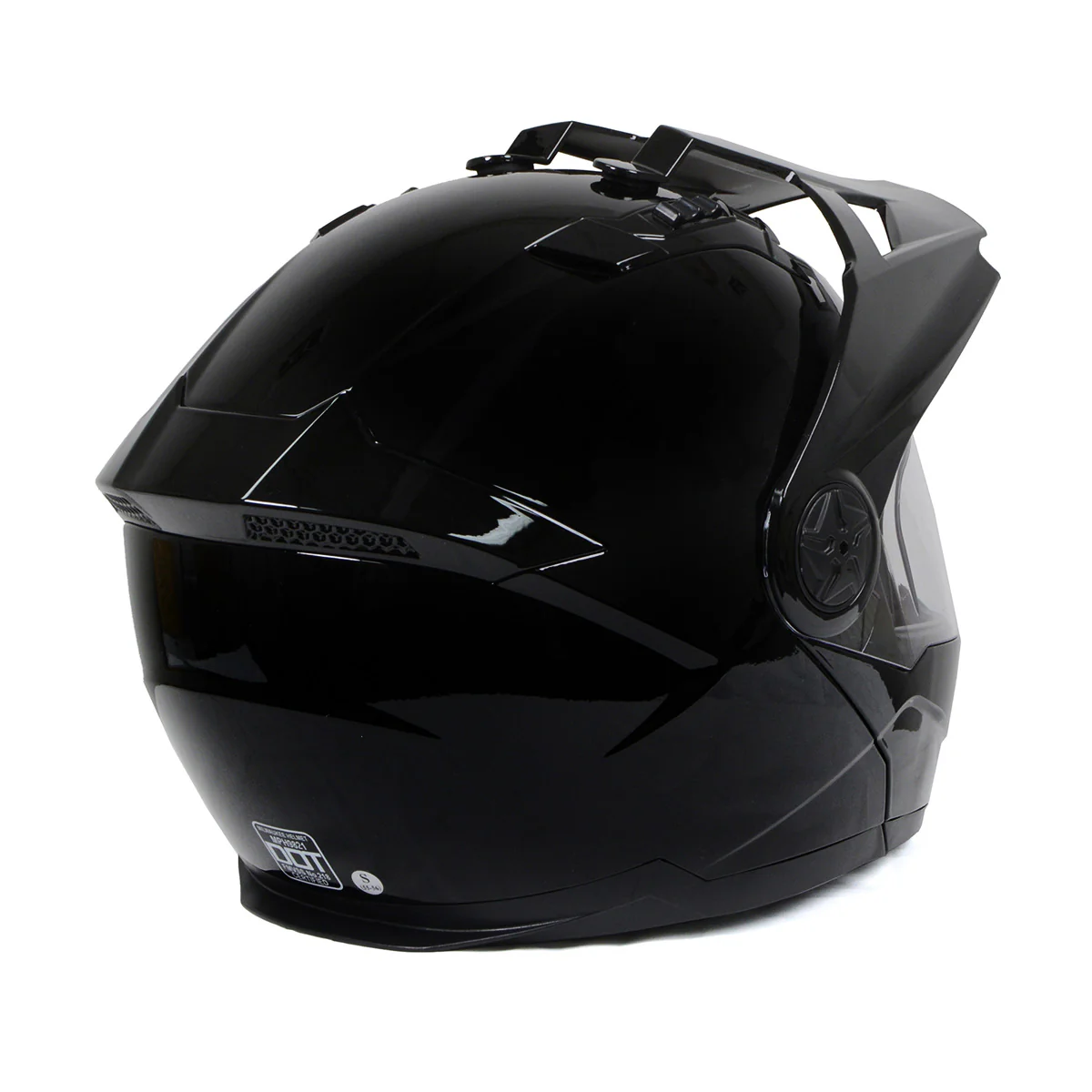 Milwaukee Helmets Gloss Black Ominous Dual Sport Advanced Motorcycle Modular Helmet DOT Approved MPH9821DOT - Image 14