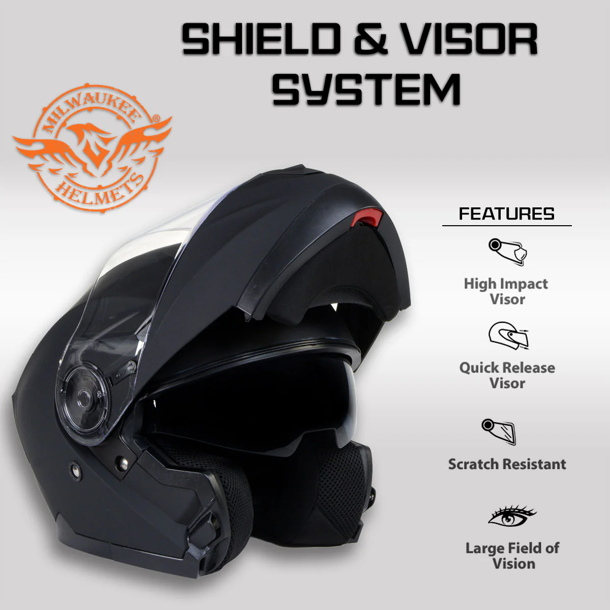 Milwaukee Helmets MPH9826 Rainbow Replacement Shield for MPH981X Helmet Series - Image 2