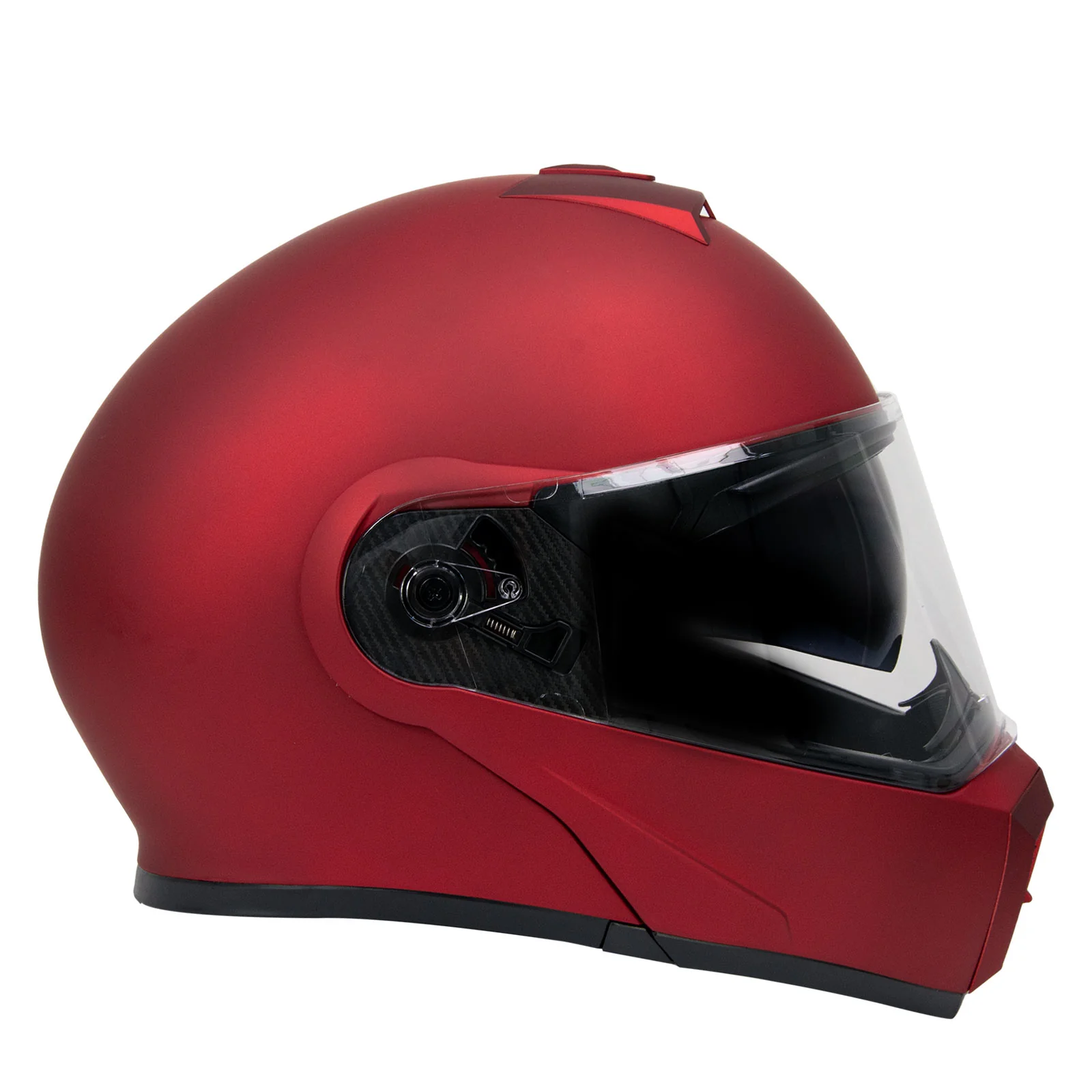 Milwaukee Helmets MPH9827DOT Cypher Flat Red Advanced Motorcycle Modular Helmet w/ Drop Down Visor - Image 17