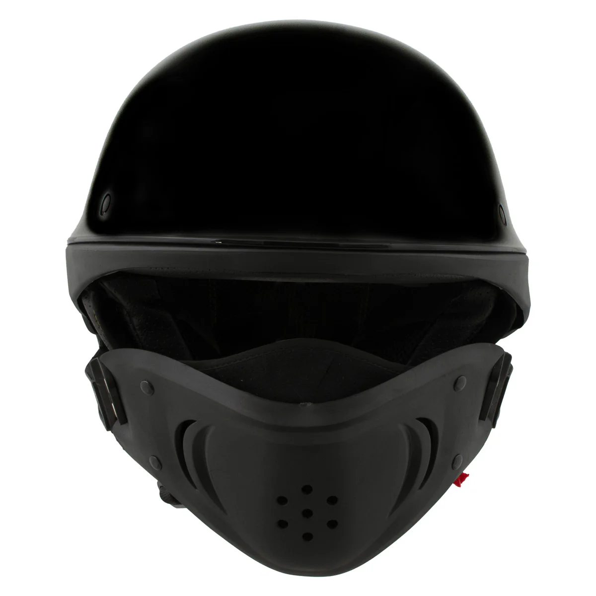Milwaukee Helmets MPH9831DOT Rascal 3/4 Open Face Gloss Black 2 in 1 Motorcycle Helmet Biker - Image 11