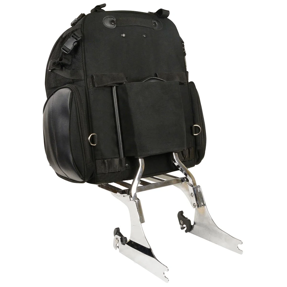 Milwaukee Leather MP8112 Black Large Textile Luggage Sissy Bar Bag - Image 2