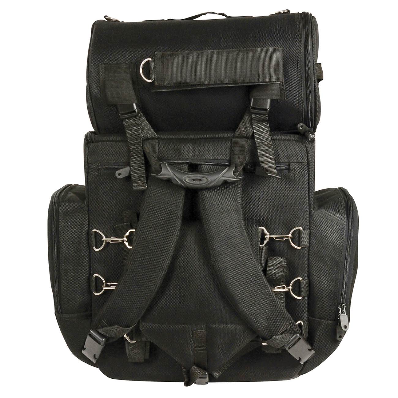 Milwaukee Leather MP8122 Large Black Textile Motorcycle 2-Piece Deluxe Sissy Bar Bag - Image 2