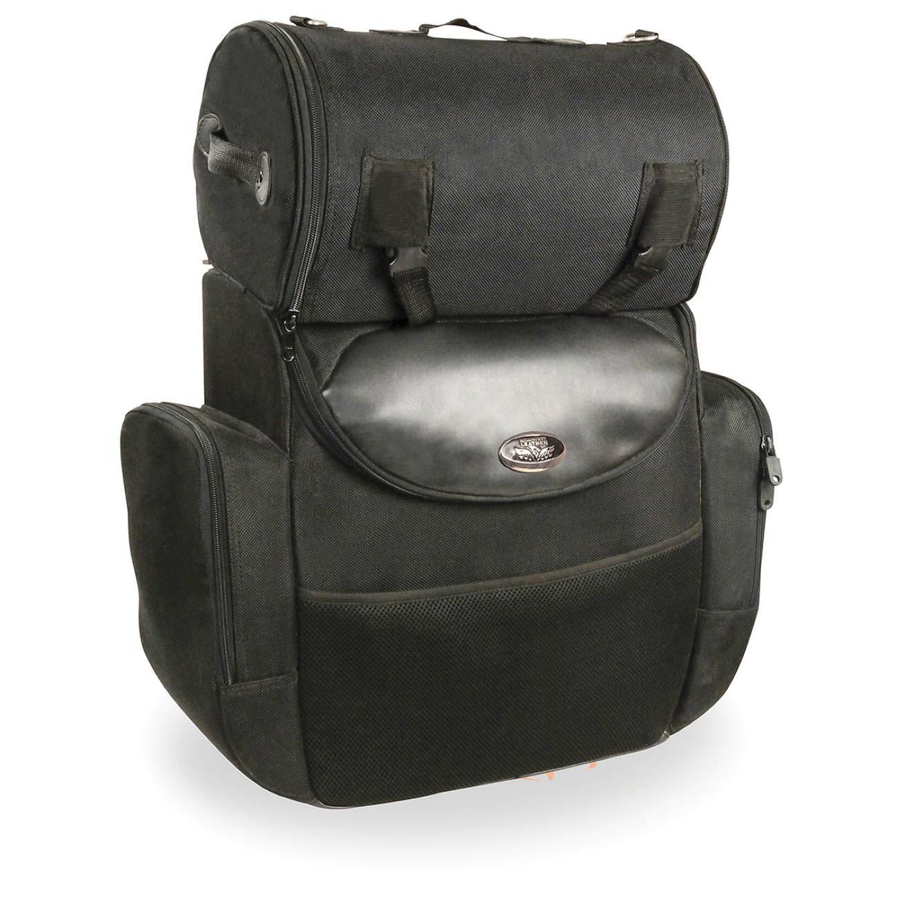 Milwaukee Leather MP8122 Large Black Textile Motorcycle 2-Piece Deluxe Sissy Bar Bag - Image 4