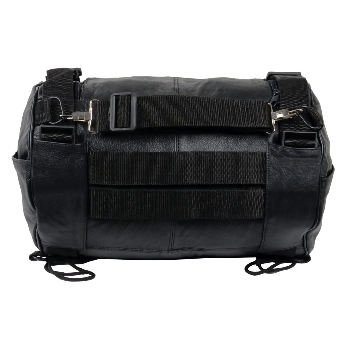 Milwaukee Leather SH535 Small Motorcycle Leather Roll Bag Mounts to Sissy Bar Easily - Image 5