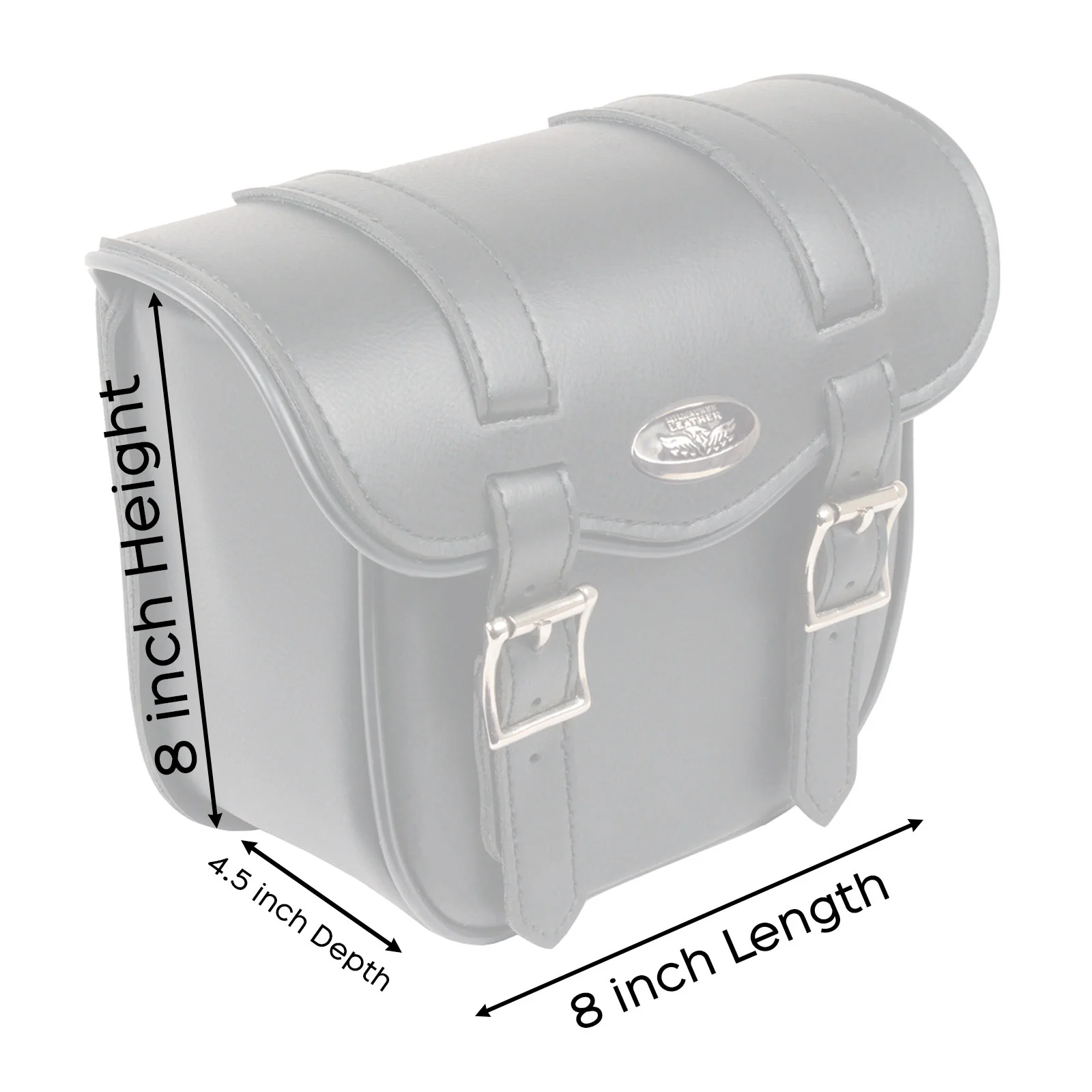 Milwaukee Leather SH545 Small Black PVC Motorcycle Sissy Bar Bag - Image 2