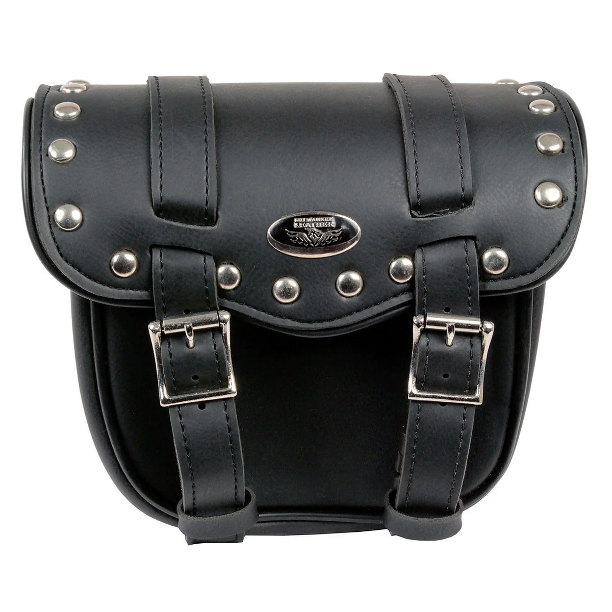 Milwaukee Leather SH546 Small Black PVC Studded Motorcycle Sissy Bar Bag - Image 6