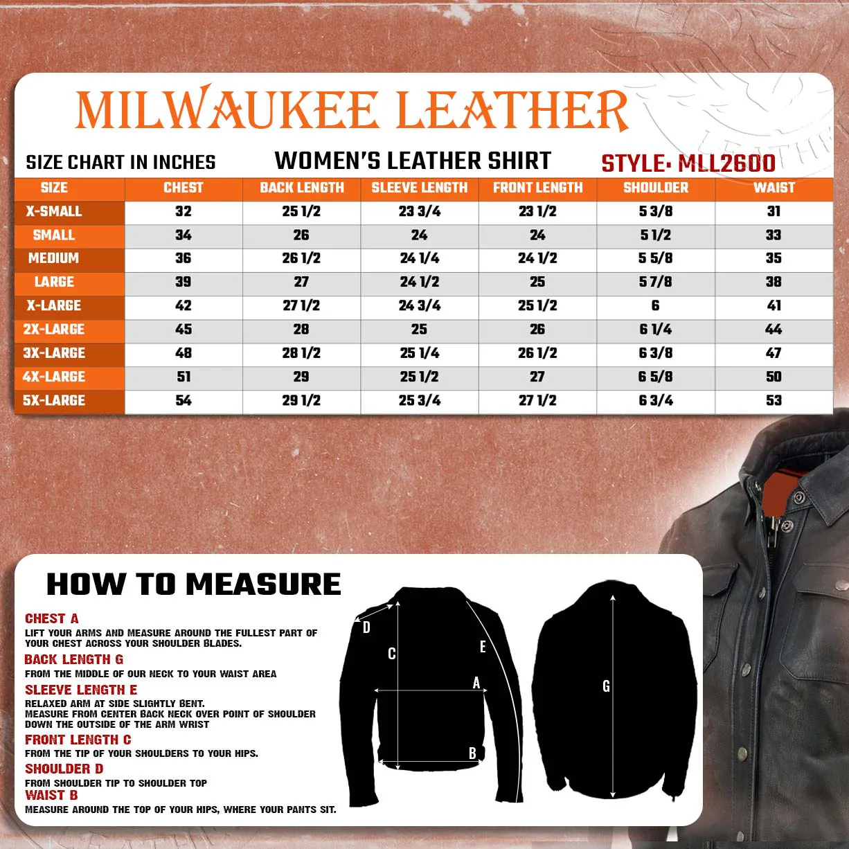 Milwaukee Leather MLL2600 Women's Black Premium Leather Shirt Style Jacket w/ Removable Liner - Image 3