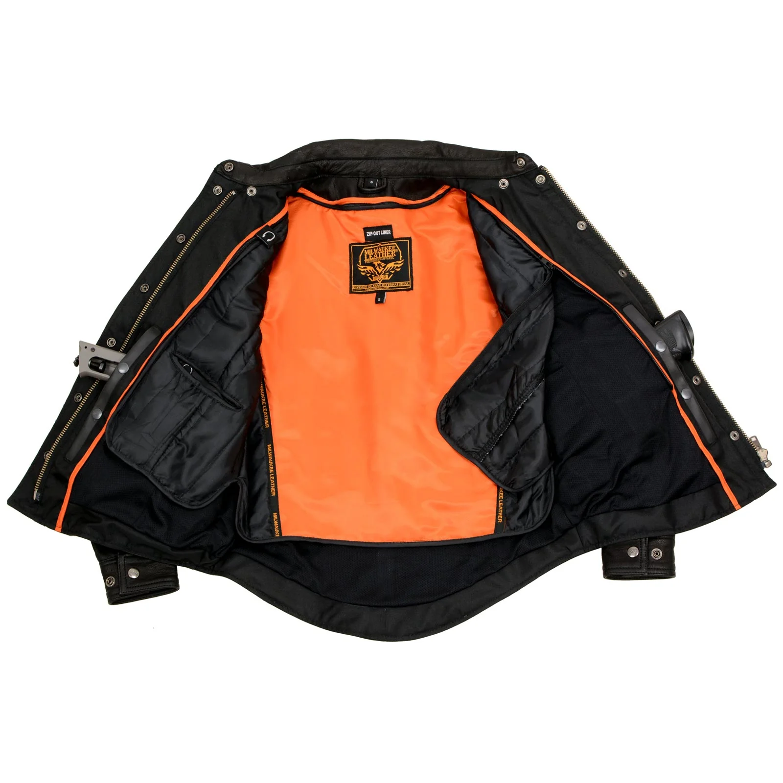 Milwaukee Leather MLL2600 Women's Black Premium Leather Shirt Style Jacket w/ Removable Liner - Image 5