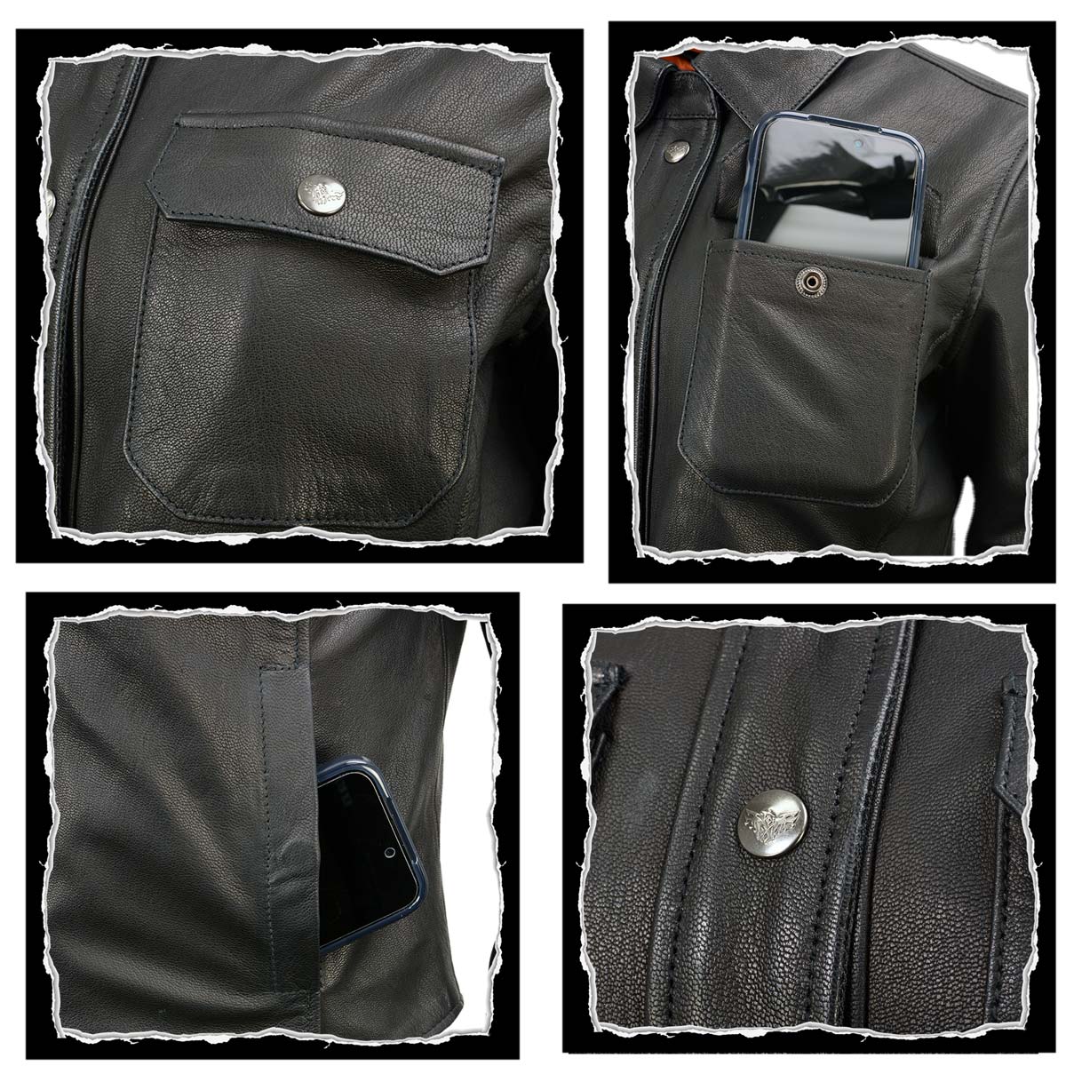 Milwaukee Leather MLL2600 Women's Black Premium Leather Shirt Style Jacket w/ Removable Liner - Image 6