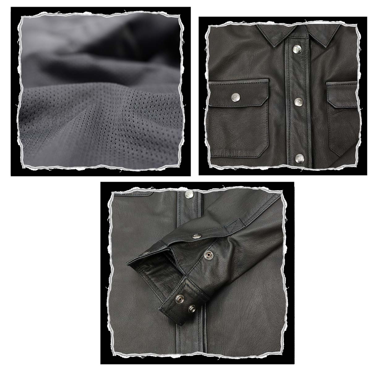 Milwaukee Leather MLL2600 Women's Black Premium Leather Shirt Style Jacket w/ Removable Liner - Image 8
