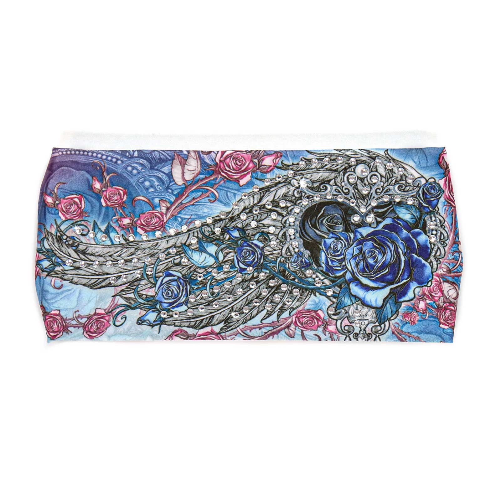 Milwaukee Leather | Bling Designed Wide Headbands-Headwraps for Women Biker Bandana with Angle Roses - MLA8001 - Image 2