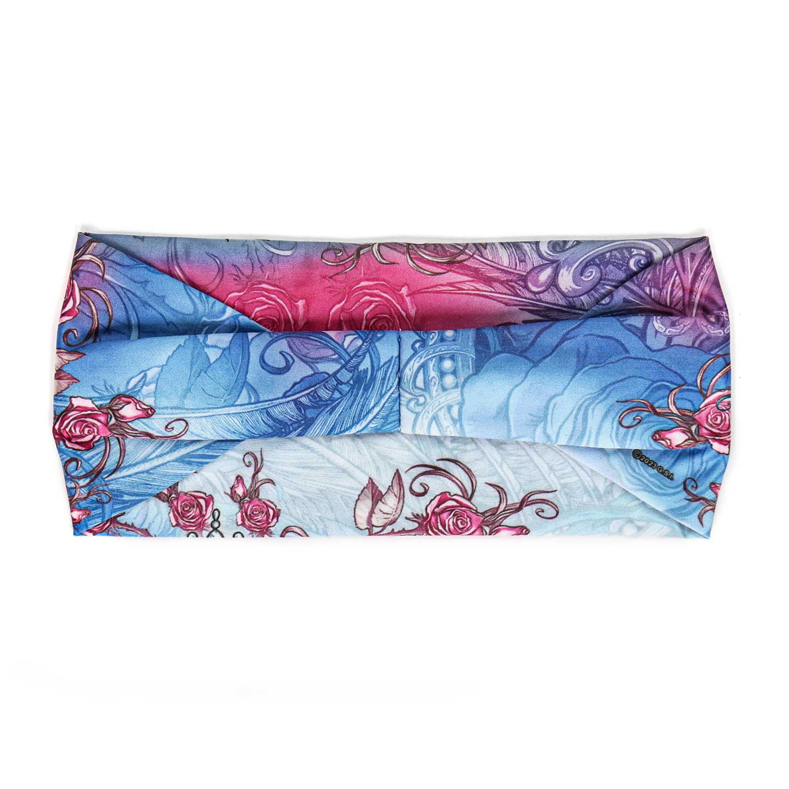 Milwaukee Leather | Bling Designed Wide Headbands-Headwraps for Women Biker Bandana with Angle Roses - MLA8001 - Image 3