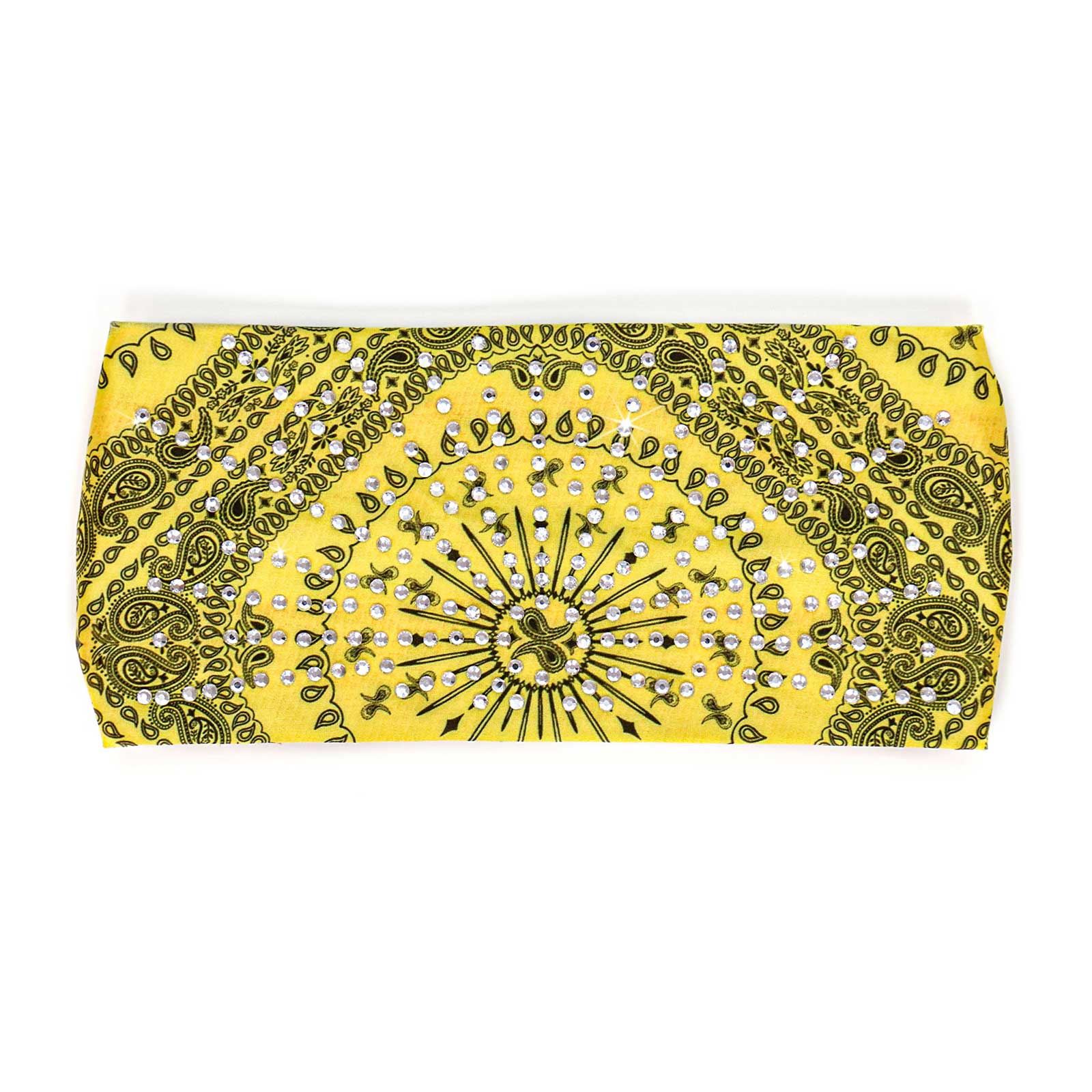 Milwaukee Leather | Bling Designed Wide Headbands-Headwraps for Women Biker bandana Classic Yellow- MLA8011 - Image 2