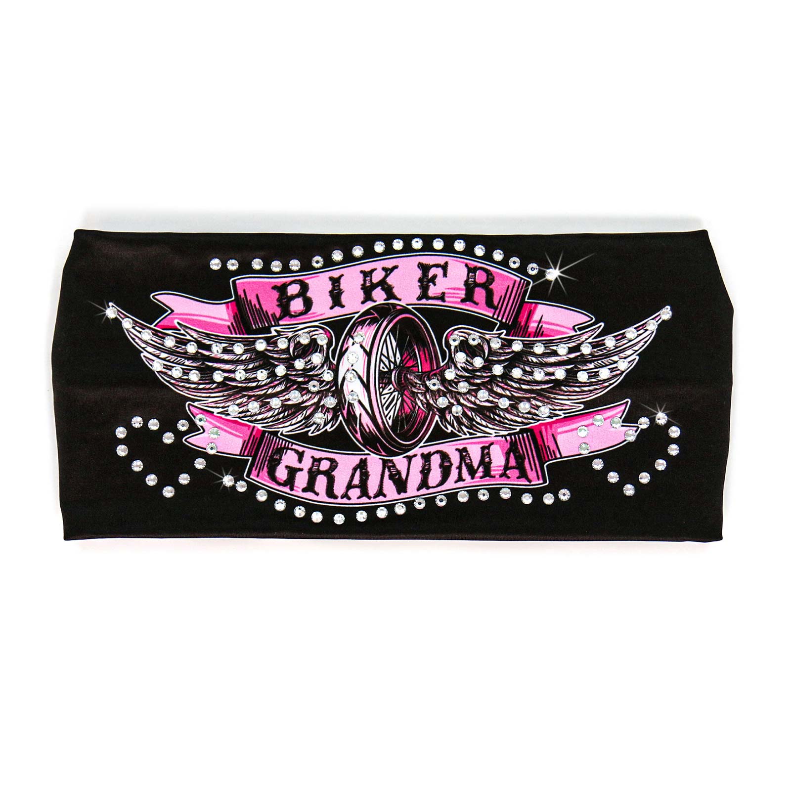 Milwaukee Leather | Bling Designed Wide Headbands-Headwraps for Women Biker Bandana with Biker Grandma - MLA8012 - Image 2