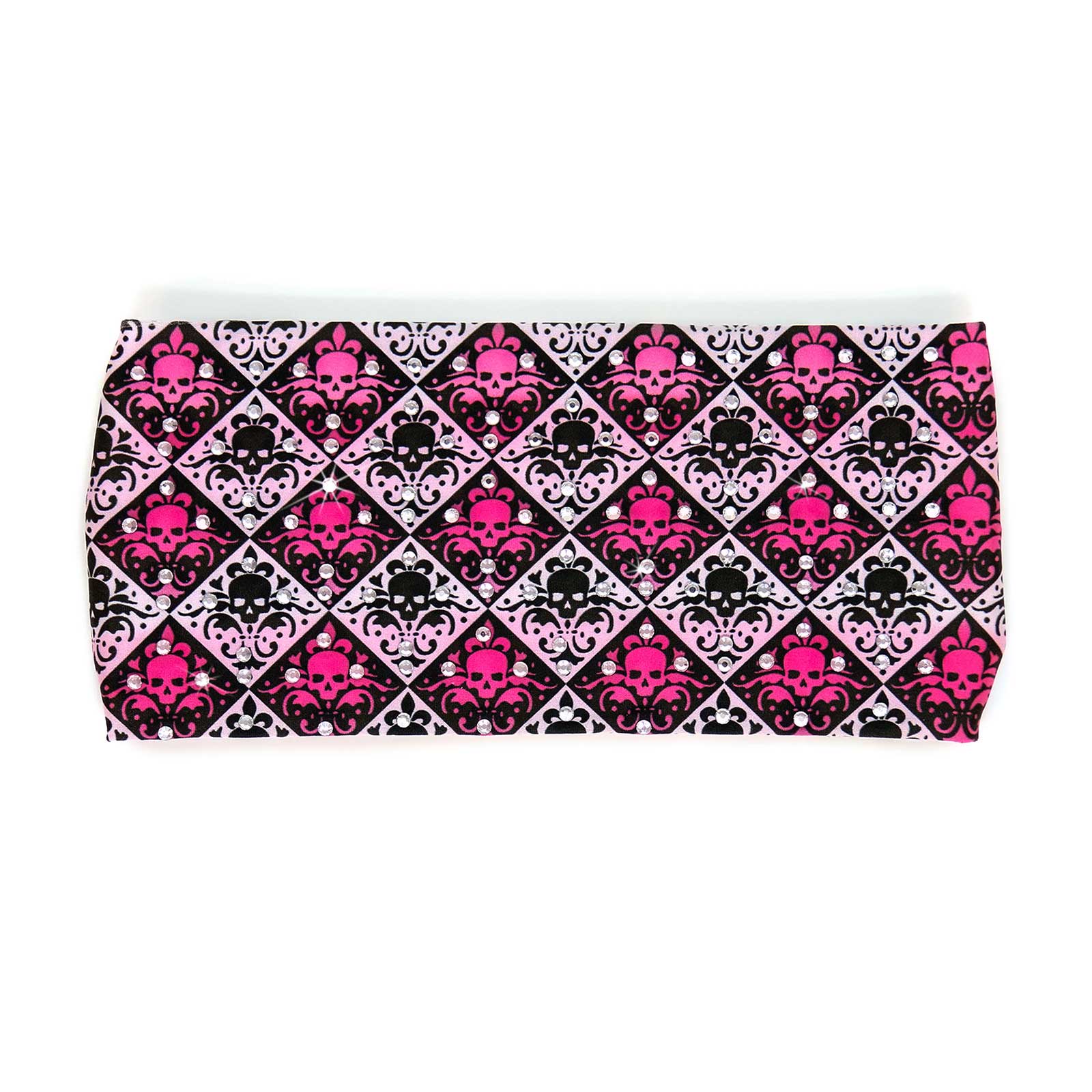 Milwaukee Leather | Bling Designed Wide Headbands-Headwraps for Women Biker Bandana with Fleur De Skulls - MLA8022 - Image 2
