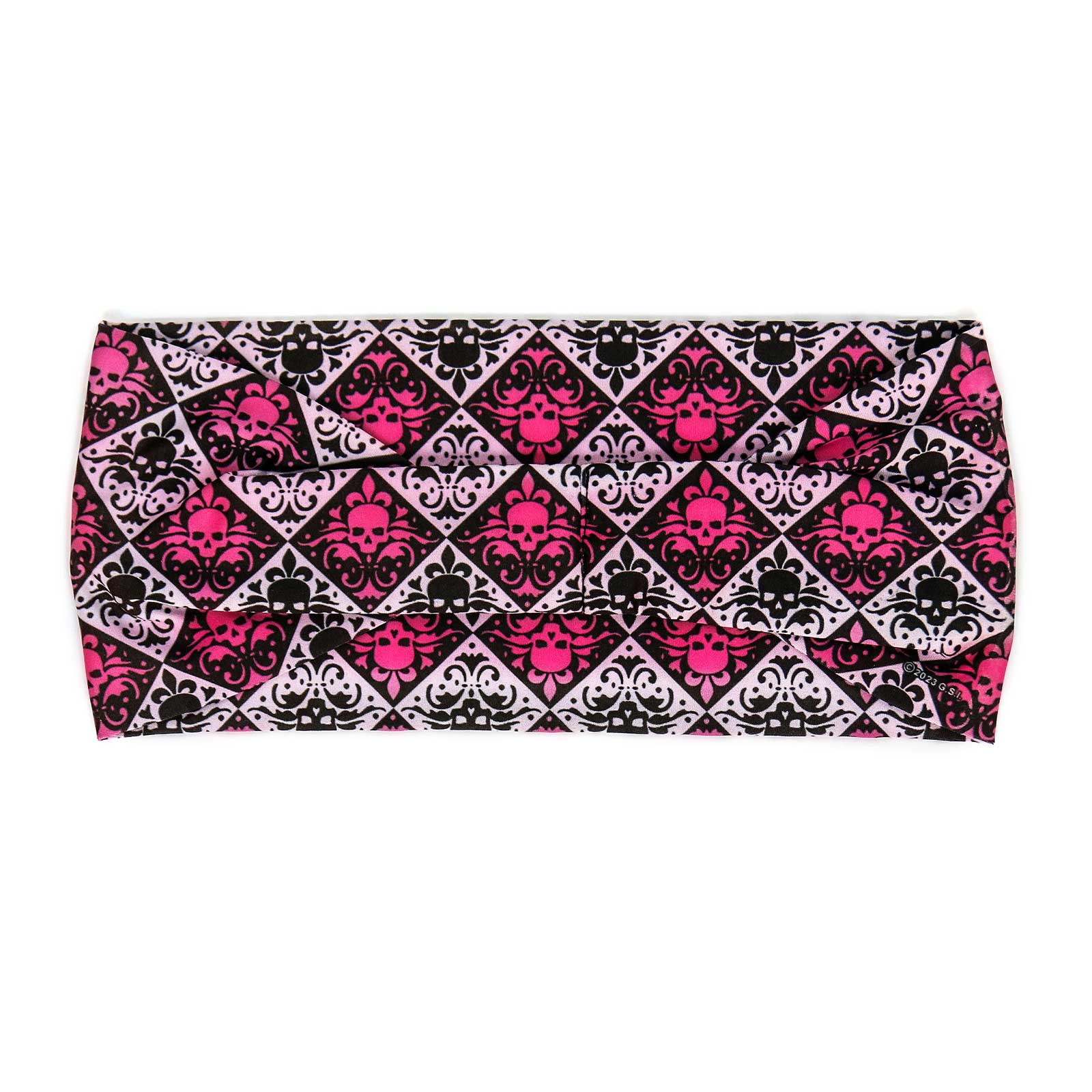 Milwaukee Leather | Bling Designed Wide Headbands-Headwraps for Women Biker Bandana with Fleur De Skulls - MLA8022 - Image 3