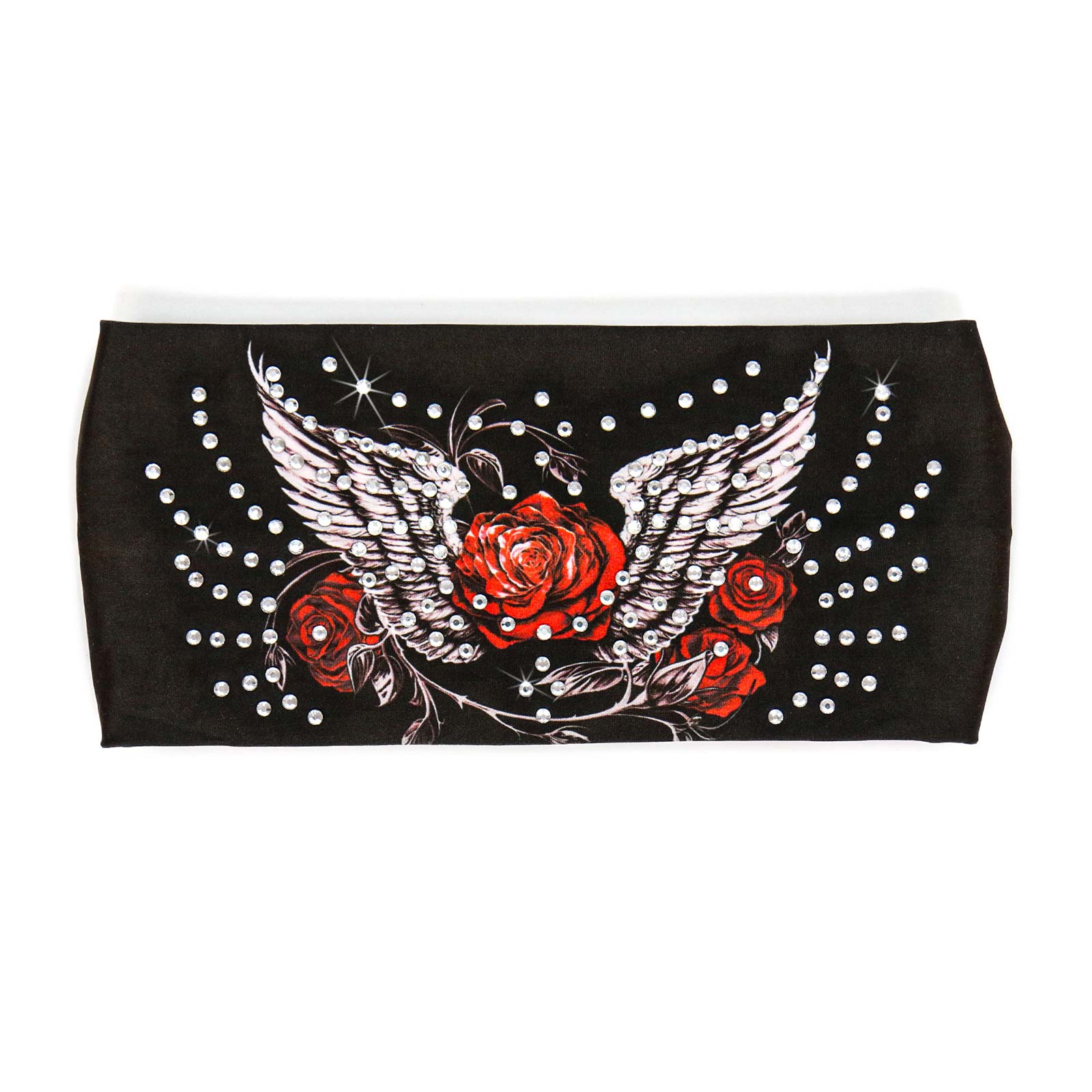 Milwaukee Leather | Bling Designed Wide Headbands-Headwraps for Women Biker Bandana with Flaming Rose - MLA8023 - Image 2