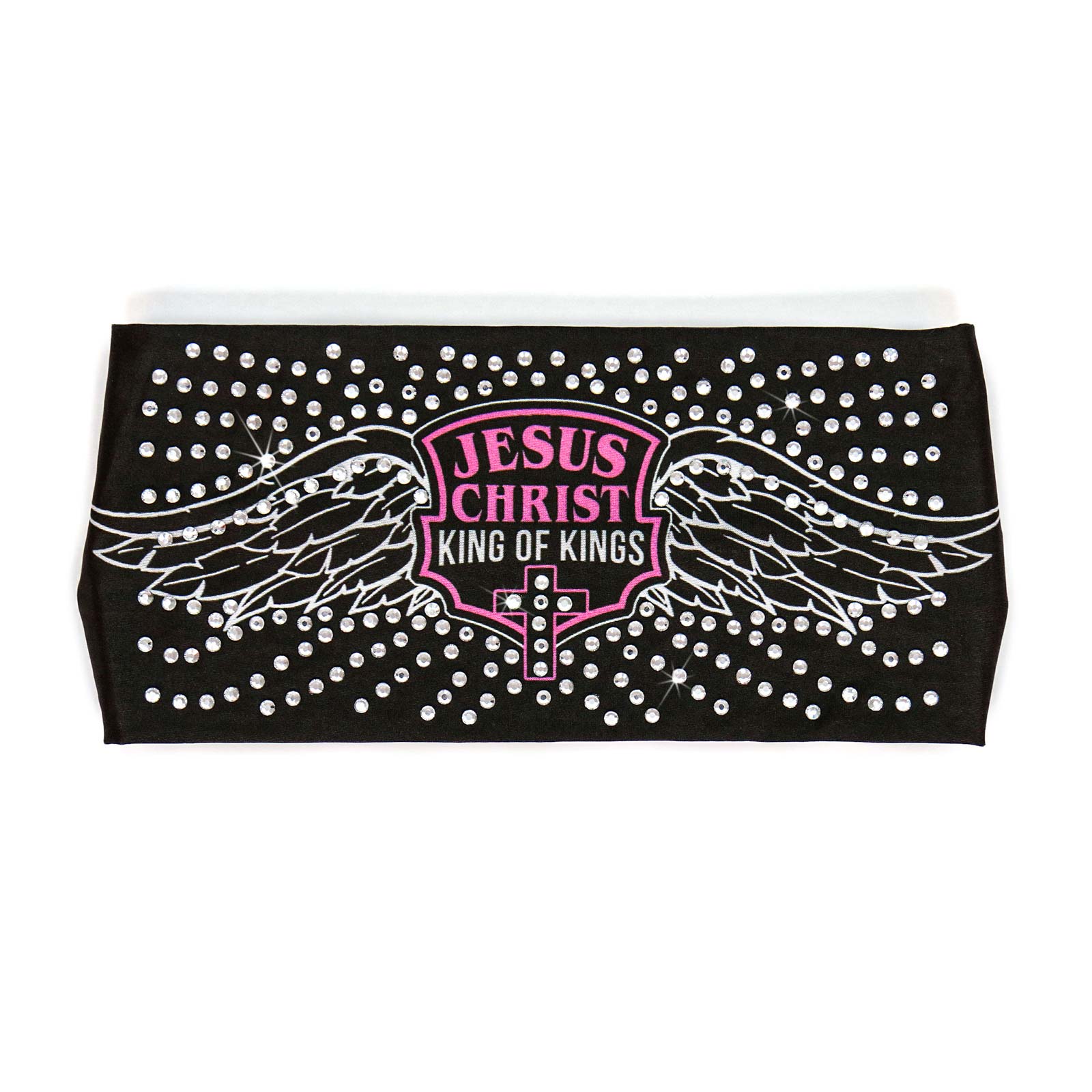 Milwaukee Leather | Bling Designed Wide Headbands-Headwraps for Women Biker Bandana with Jesus Wings- MLA8029 - Image 2