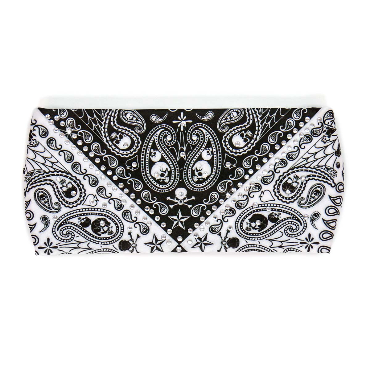 Milwaukee Leather | Bling Designed Wide Headbands-Headwraps for Women Biker Bandana with Skull Paisley - MLA8042 - Image 2