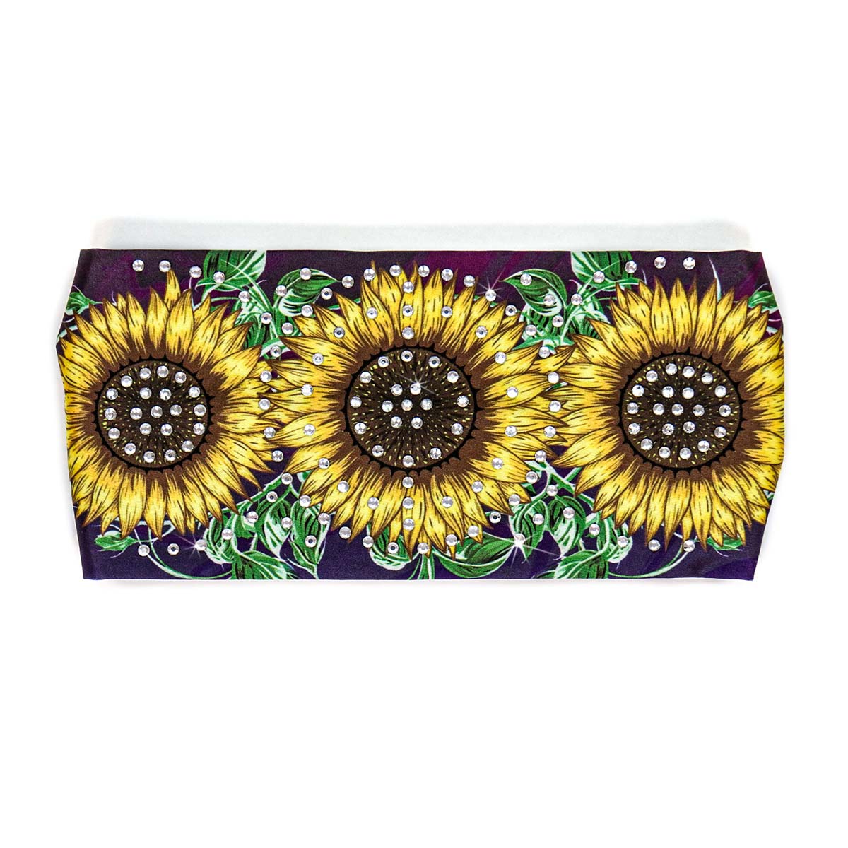 Milwaukee Leather | Bling Designed Wide Headbands-Headwraps for Women Biker Bandana with Sun Flower - MLA8044 - Image 2
