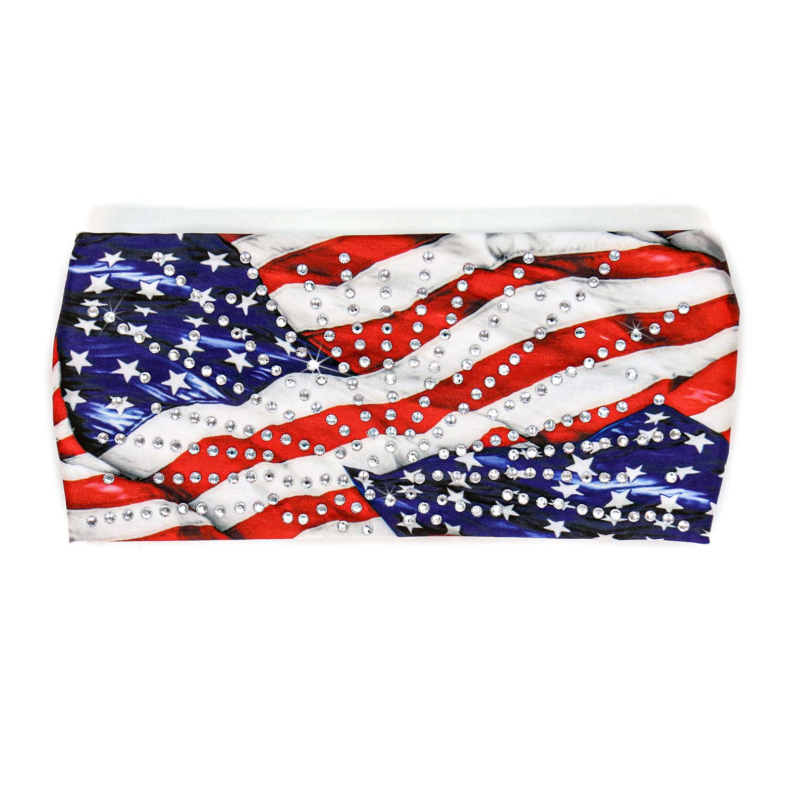 Milwaukee Leather | Bling Designed Wide Headbands-Headwraps for Women Biker Bandana with Waving Flag - MLA8048 - Image 2
