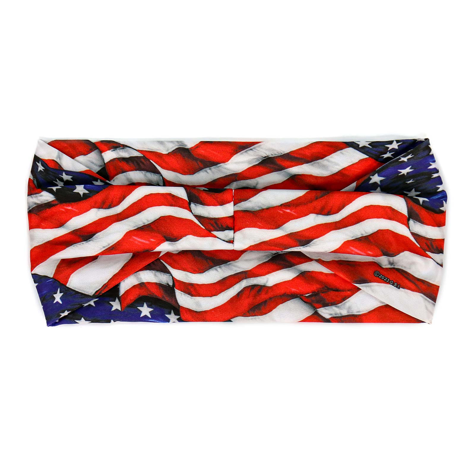 Milwaukee Leather | Bling Designed Wide Headbands-Headwraps for Women Biker Bandana with Waving Flag - MLA8048 - Image 3