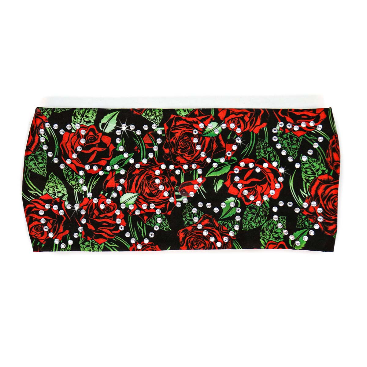 Milwaukee Leather | Bling Designed Wide Headbands-Headwraps for Women Biker Bandana with Wild Roses- MLA8051 - Image 2