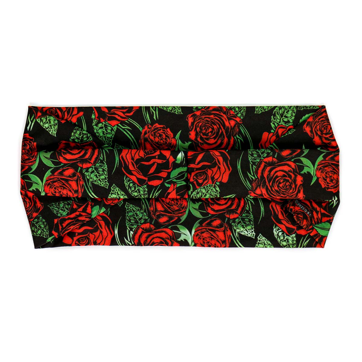 Milwaukee Leather | Bling Designed Wide Headbands-Headwraps for Women Biker Bandana with Wild Roses- MLA8051 - Image 3