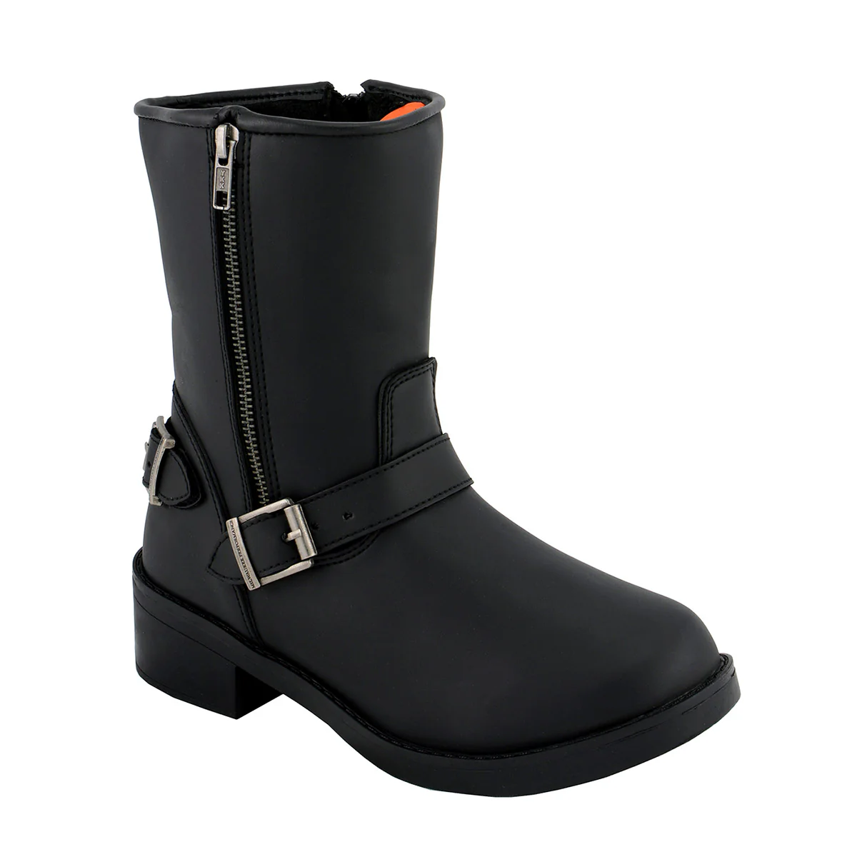 Milwaukee Leather MBL9475 Women's Classic Black Engineer Style Fashion Motorcycle Riding Boots w/ Side Zipper - Image 2