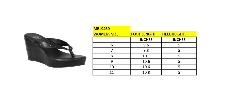 Milwaukee Leather MBL9460 Women's Black Wedge Fashion Casual Sandals with Studded Straps - Image 3