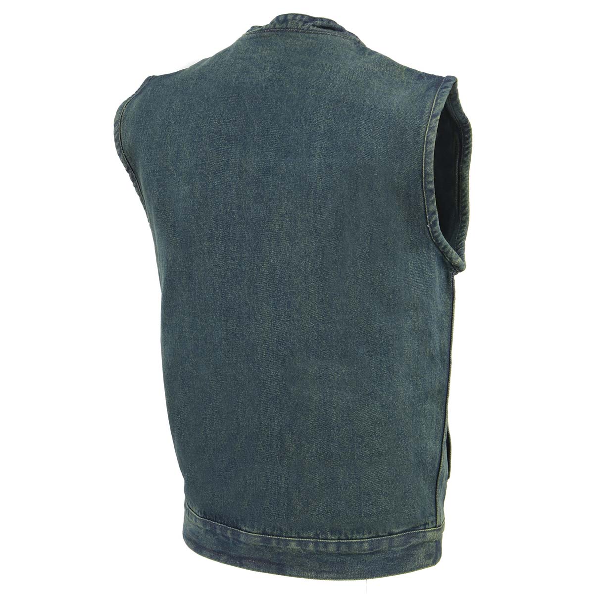 Milwaukee Leather DM2238 Men's Classic Blue Denim Club Style Vest with Snap Button Closure - Image 5
