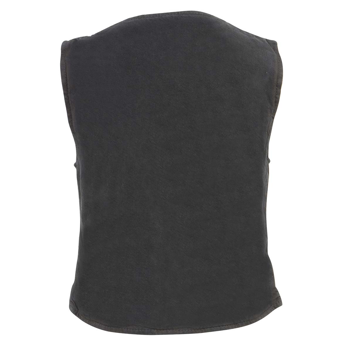 Milwaukee Leather DM1246 Women's Black 'V-Neck Collar' Denim Vest - Image 4