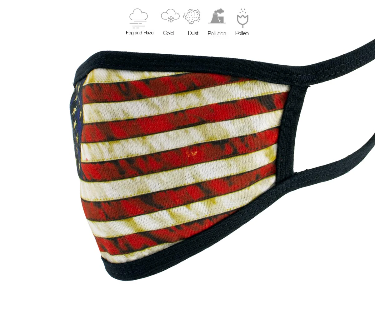 Milwaukee Leather FMD1014 'USA Flag' 100 % Cotton Protective Face Mask with Optional Filter Pocket - Image 3
