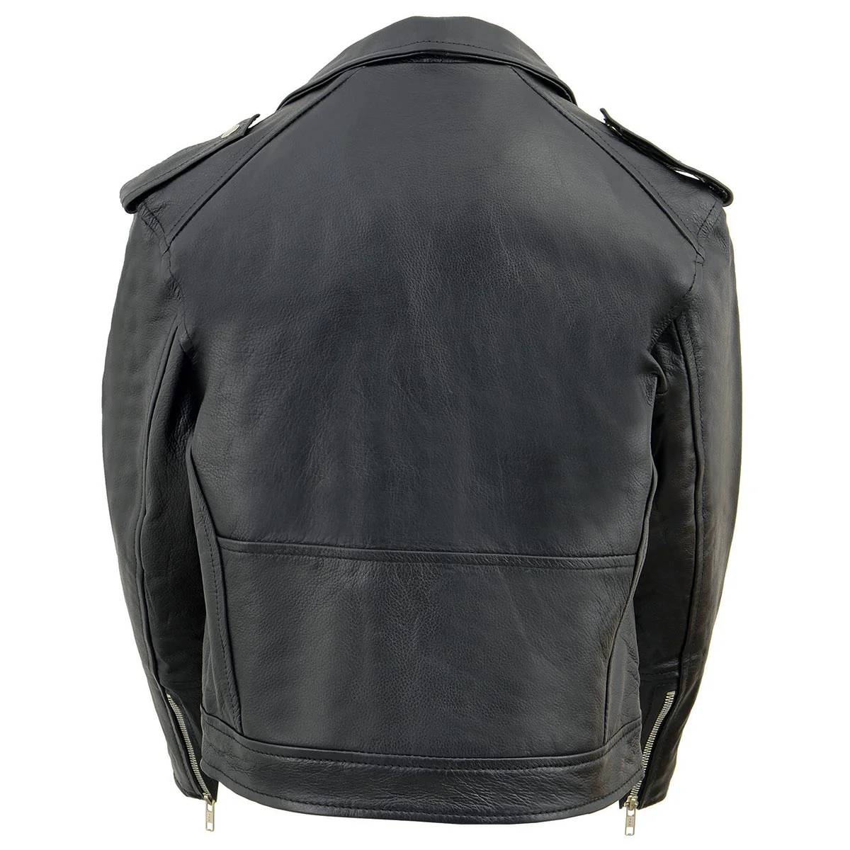 Milwaukee Leather LKK1920 Boy's Black Classic Leather Biker Jacket with Patch Pocket Style - Image 2