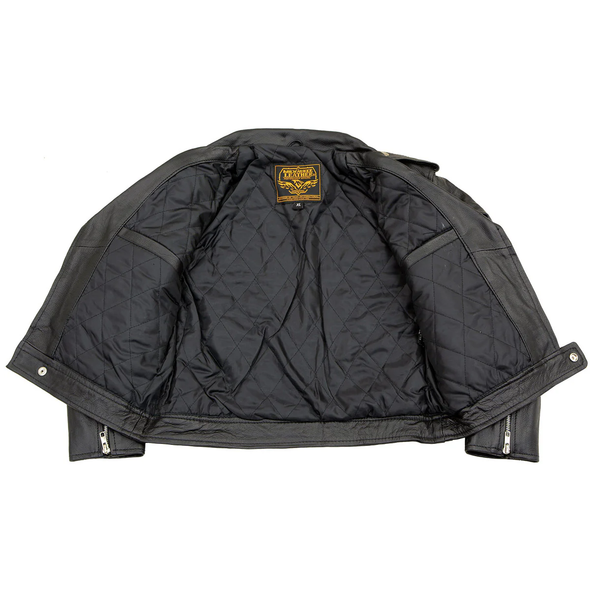 Milwaukee Leather LKK1920 Boy's Black Classic Leather Biker Jacket with Patch Pocket Style - Image 4
