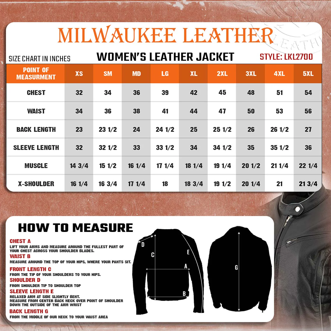 Milwaukee Leather LKL27000 Women’s  Black with Silver Multi Vented Leather Motorcycle Jacket - Image 16