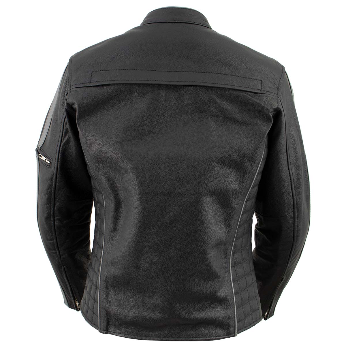 Milwaukee Leather LKL27000 Women’s  Black with Silver Multi Vented Leather Motorcycle Jacket - Image 17