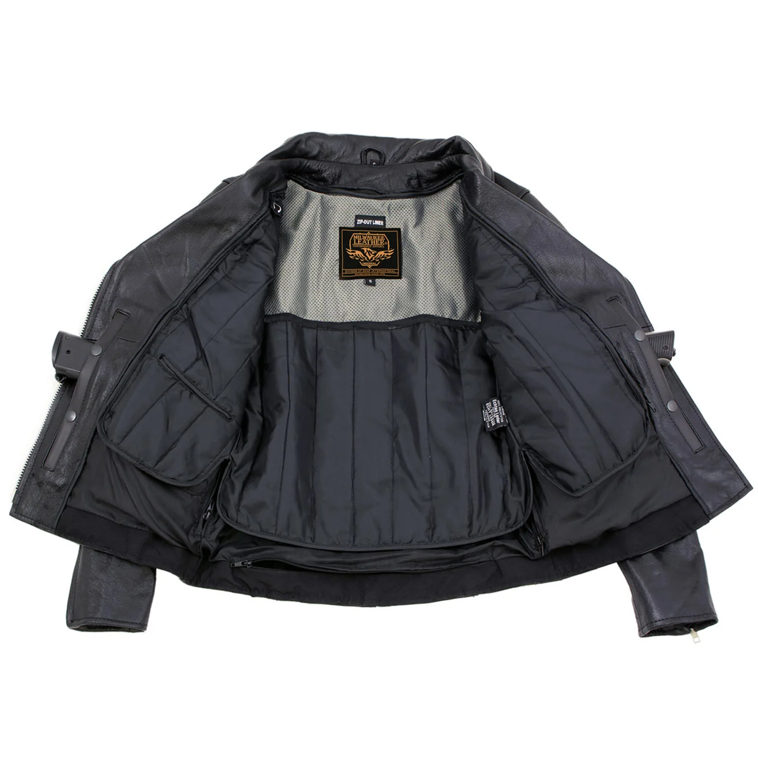 Milwaukee Leather LKL27001 Women's Classic Braided Premium Black Leather Fitted Motorycle Riders Biker Jacket - Image 4