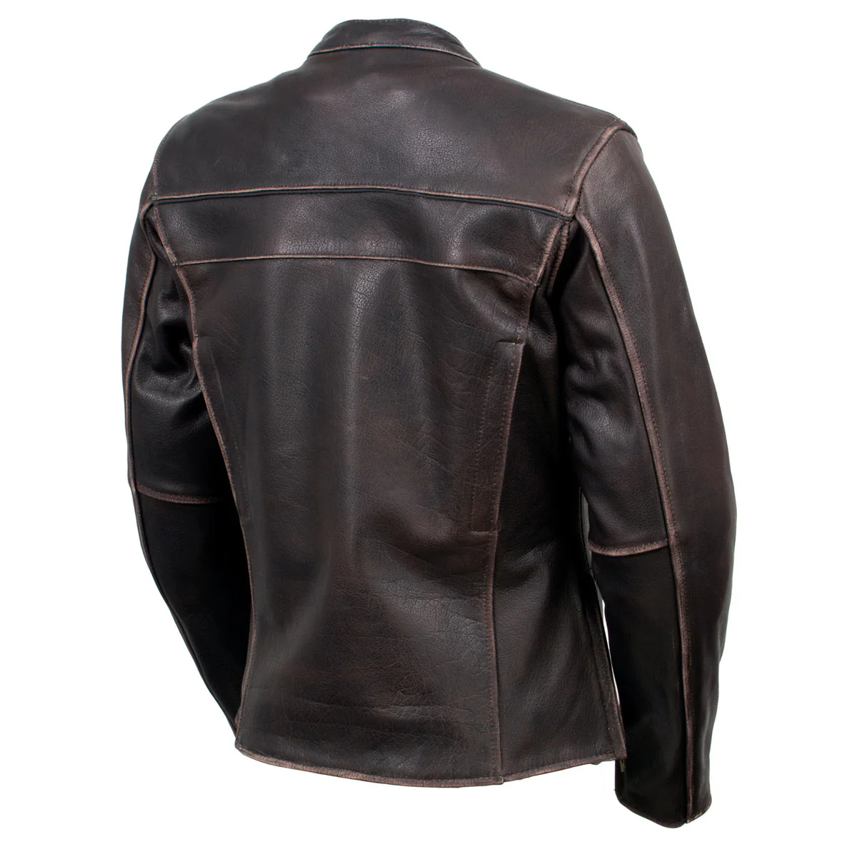 Milwaukee Leather LKL27006 Women's Premium Distress Brown Leather Motorcycle Biker Jacket w/ CE Armor Protection - Image 7