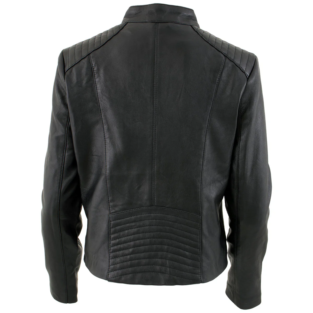 Milwaukee Leather LKL2735 Women's Black Premium Leather Scuba Style Biker Jacket w/ Mandarin Collar - Image 6