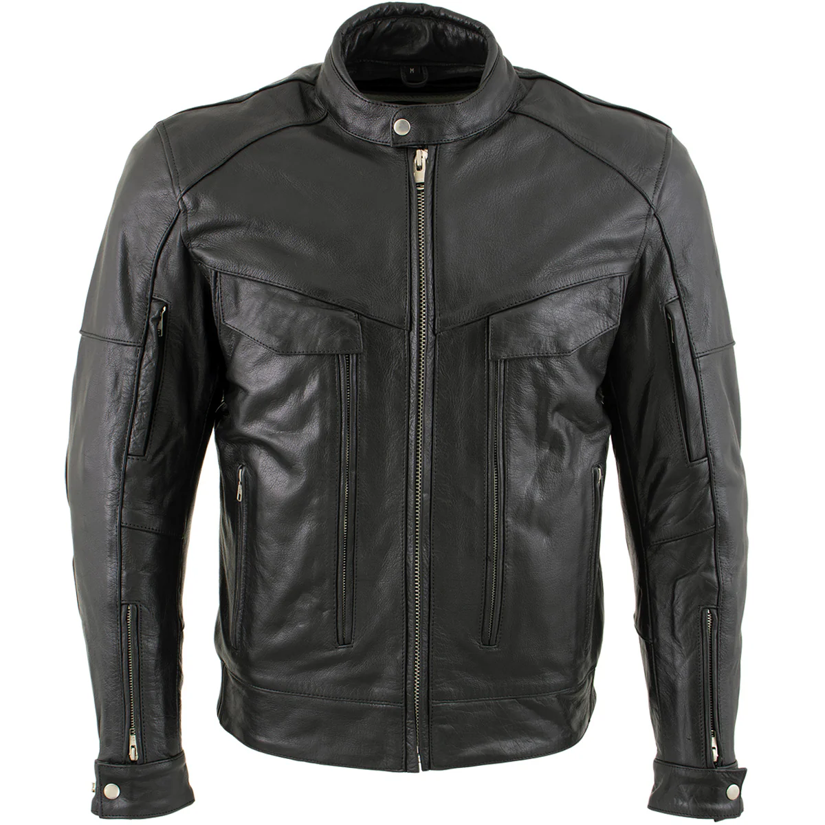 Milwaukee Leather LKM1700 Men's Premium Black Buffalo Leather Cruiser Motorcycle Jacket with CE Armort Protection - Image 11