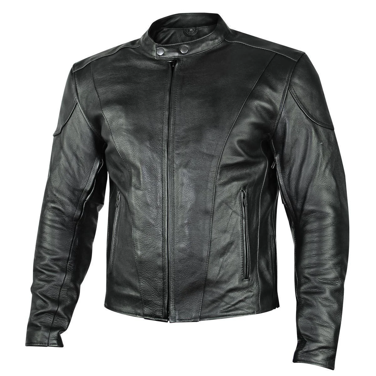 Milwaukee Leather LKM17003  Men's Premium Black Leather Motorcycle Riders Jacket with CE Armor Protecion