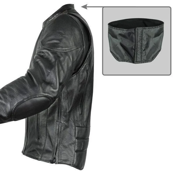 Milwaukee Leather LKM17003  Men's Premium Black Leather Motorcycle Riders Jacket with CE Armor Protecion - Image 5