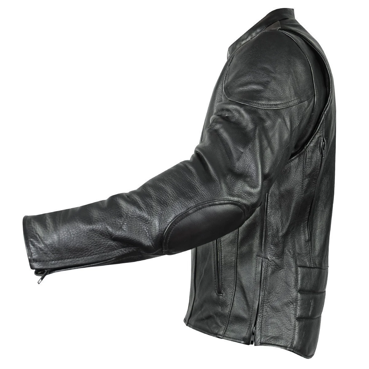 Milwaukee Leather LKM17003  Men's Premium Black Leather Motorcycle Riders Jacket with CE Armor Protecion - Image 6