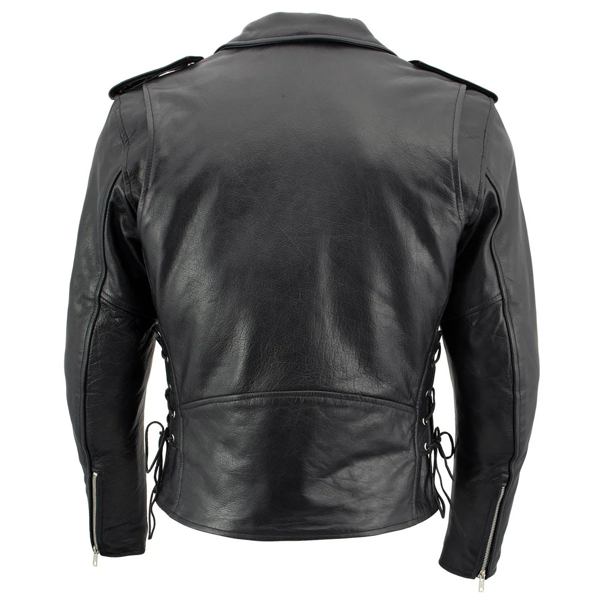 Milwaukee Leather LKM1701 Men's Classic Side Laced Black Motorcycle Premium Leather Jacket with CE Armor Protection - Image 4
