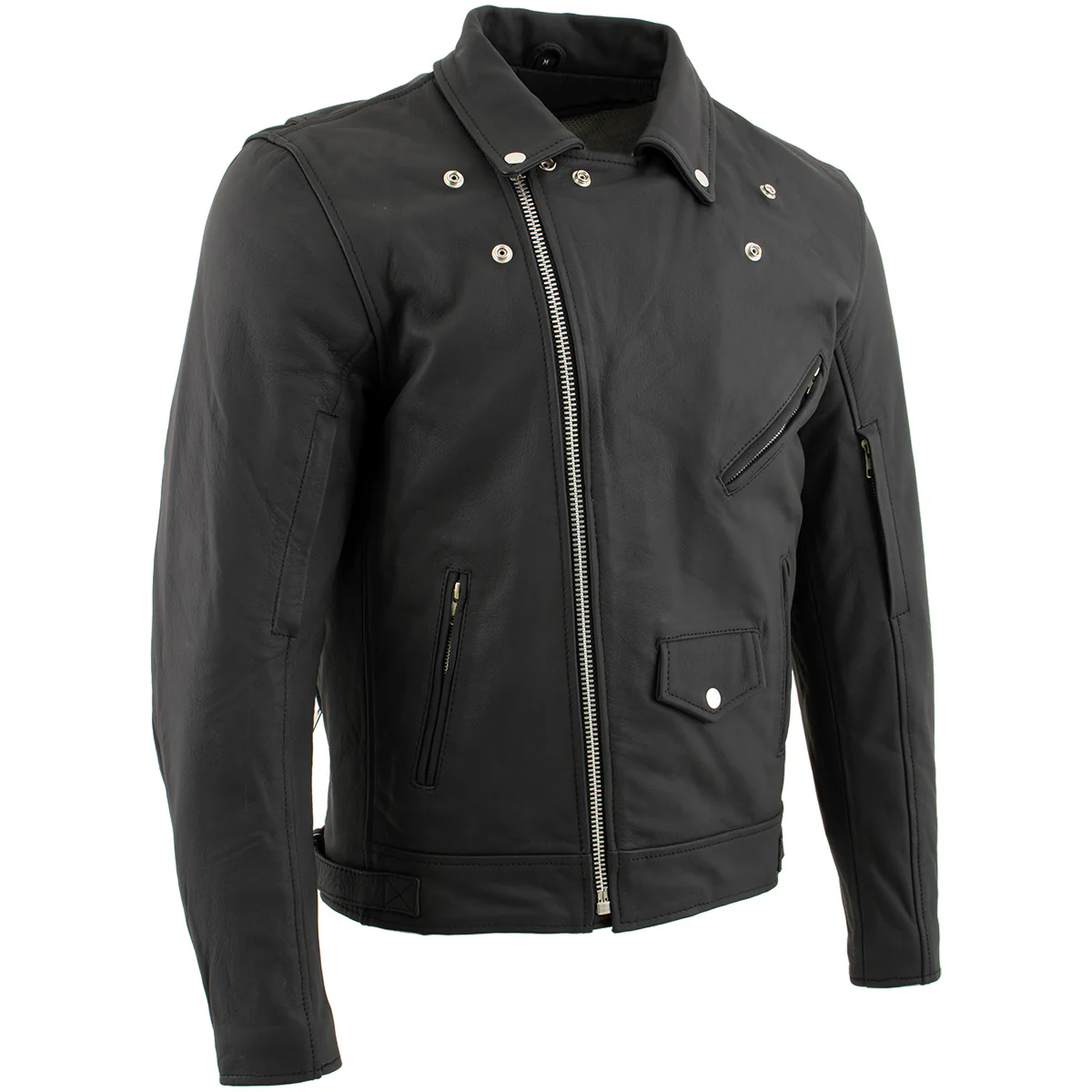 Milwaukee Leather LKM17010 Men's Reaper Premium Matte Black Leather Motorcycle Biker Riders Jacket - Image 10