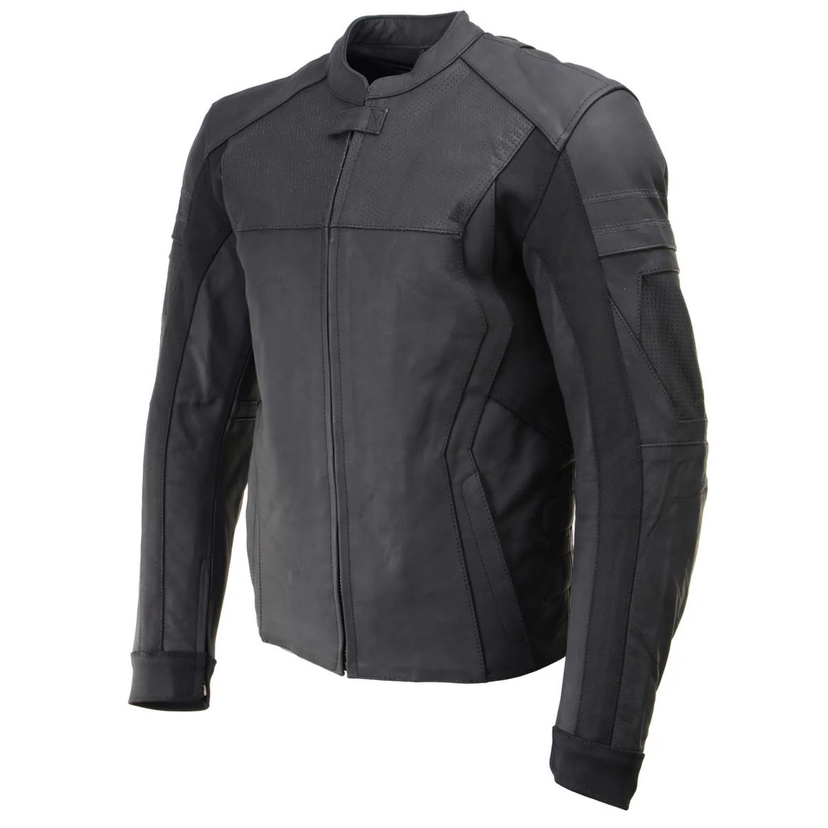 Milwaukee Leather LKM17014 Men's Matte Black Premium Leather Protective Motorcycle Racing Style Biker Jacket w/ CE Armor - Image 10