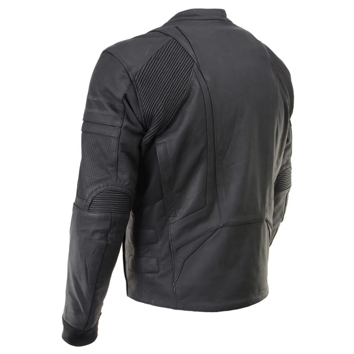 Milwaukee Leather LKM17014 Men's Matte Black Premium Leather Protective Motorcycle Racing Style Biker Jacket w/ CE Armor - Image 4